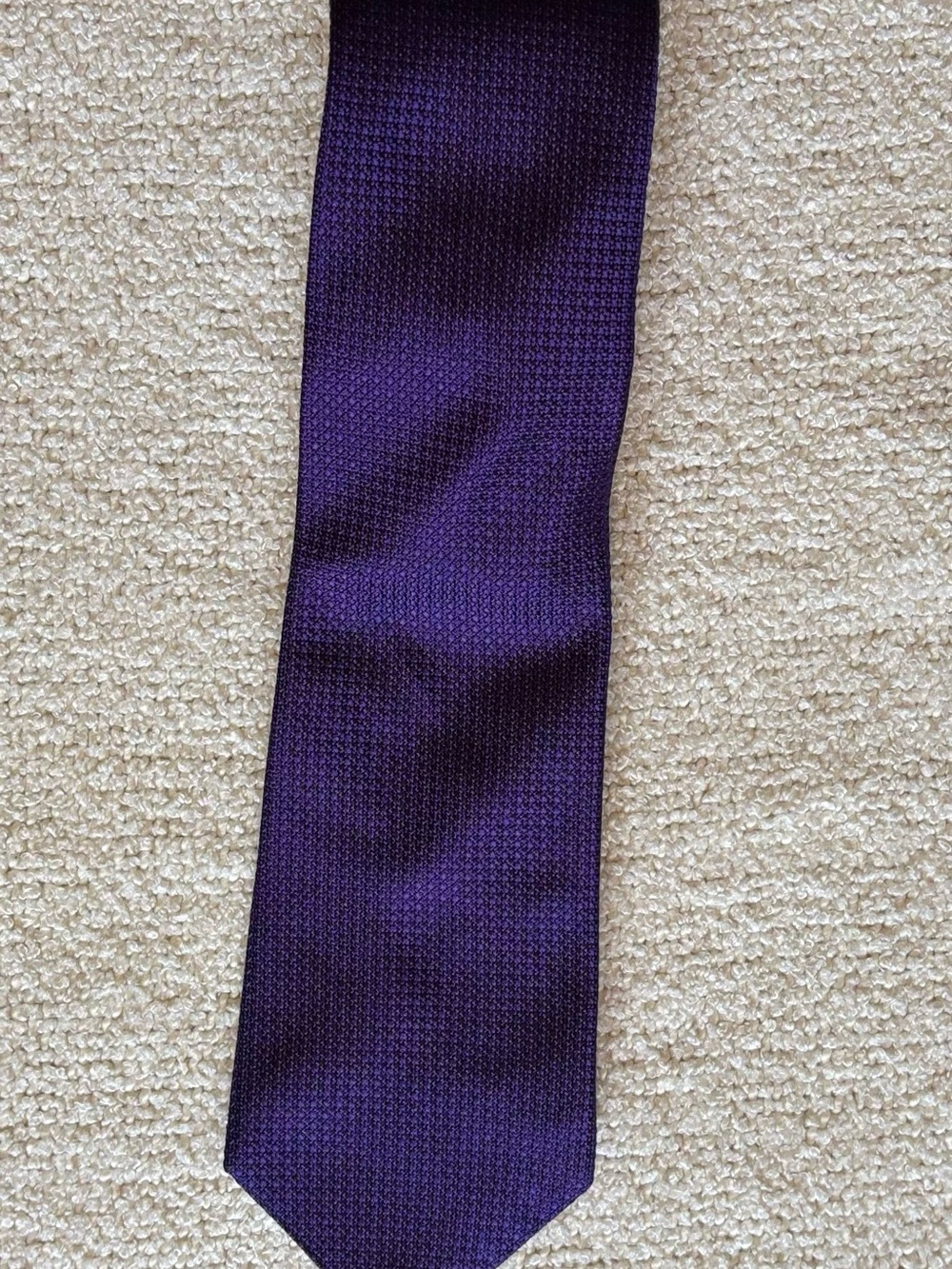 Ike Behar Men's Purple Geometric Woven Fabric Necktie Pointed Style